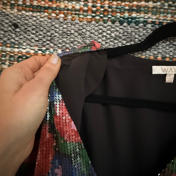 Sequin Floral Mini Dress by Wayf - Picture 4 of 9